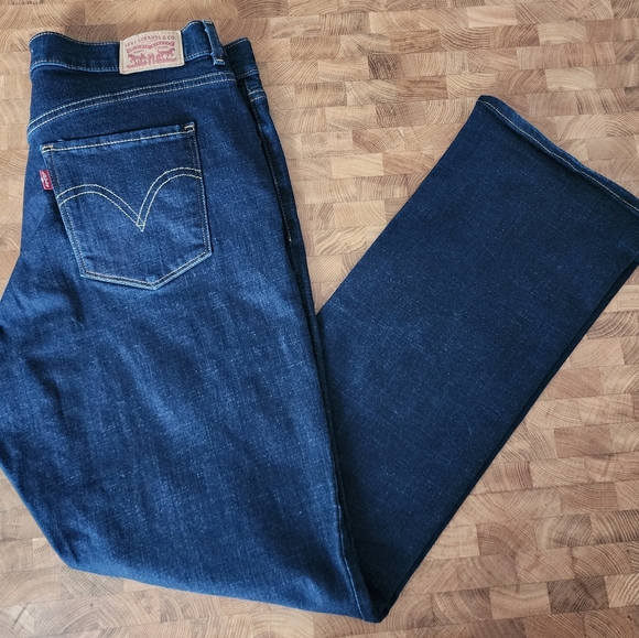 Levi's Classic Boot Cut size 14 women's denim jeans dark wash - Picture 2 of 16